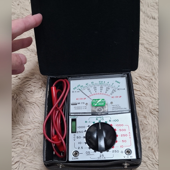 Vintage Other - Vintage Universal Multimeter with Red Probes, M75, Made In Japan